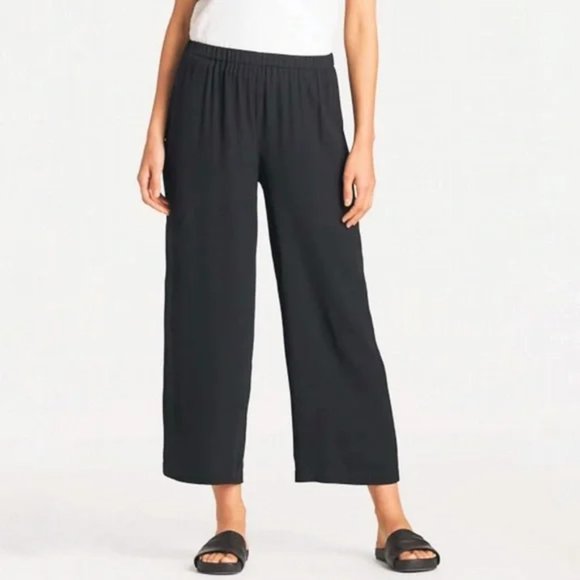 Eileen Fisher Pants - Eileen Fisher Pure Silk Georgette Crepe Pant